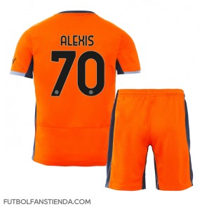 Inter Milan Alexis Sanchez #70 Tercera Equipación Niños 2023-24 Manga Corta (+ Pantalones cortos)